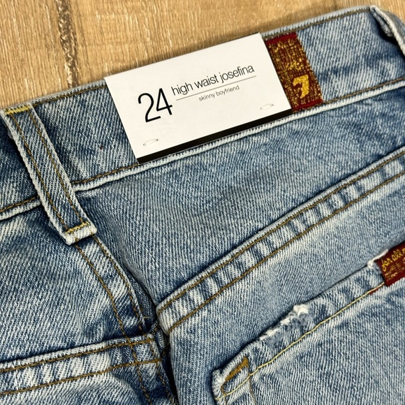 NWT Seven for all mankind Josefina Ripped Jeans - Picture 6 of 8
